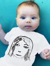 Load image into Gallery viewer, Kim Gordon (Sonic Youth) Kids T-shirt or Onesie in White
